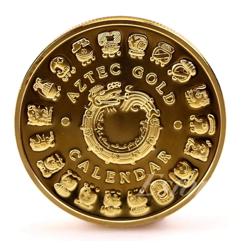 HARPIMER Mayan Aztec Prophecy Commemorative Coins, Mexican Maya Calendar Commemorative Coin Art Collection - Image 4